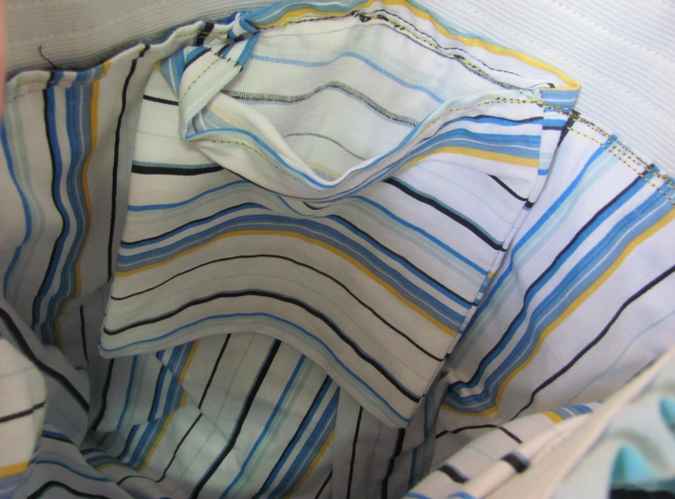 large image of art item: bag – blue quiltwork leathery top cyan