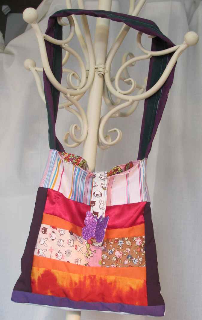 large image of art item: bag – butterfly purple