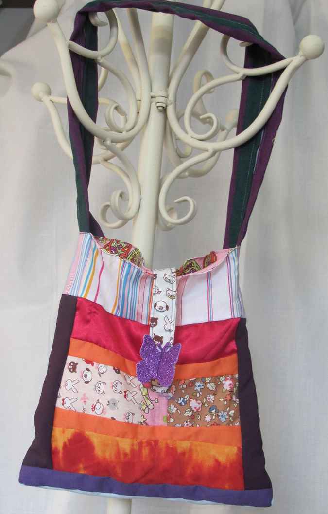 large image of art item: bag – butterfly purple