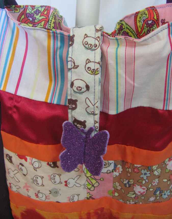 large image of art item: bag – butterfly purple