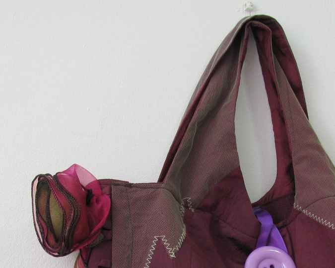 large image of art item: bag – button pink