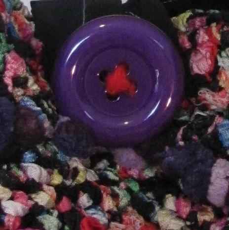 large image of art item: bag – button purple crochet colorful