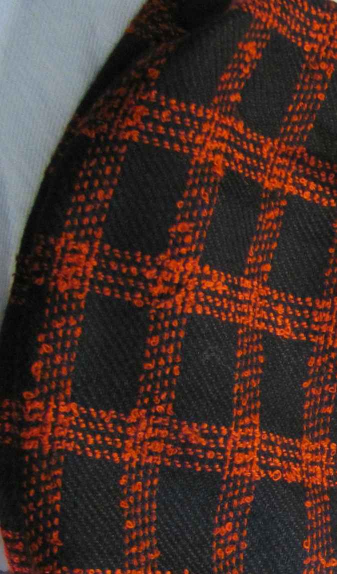large image of art item: bag – checkered orange black