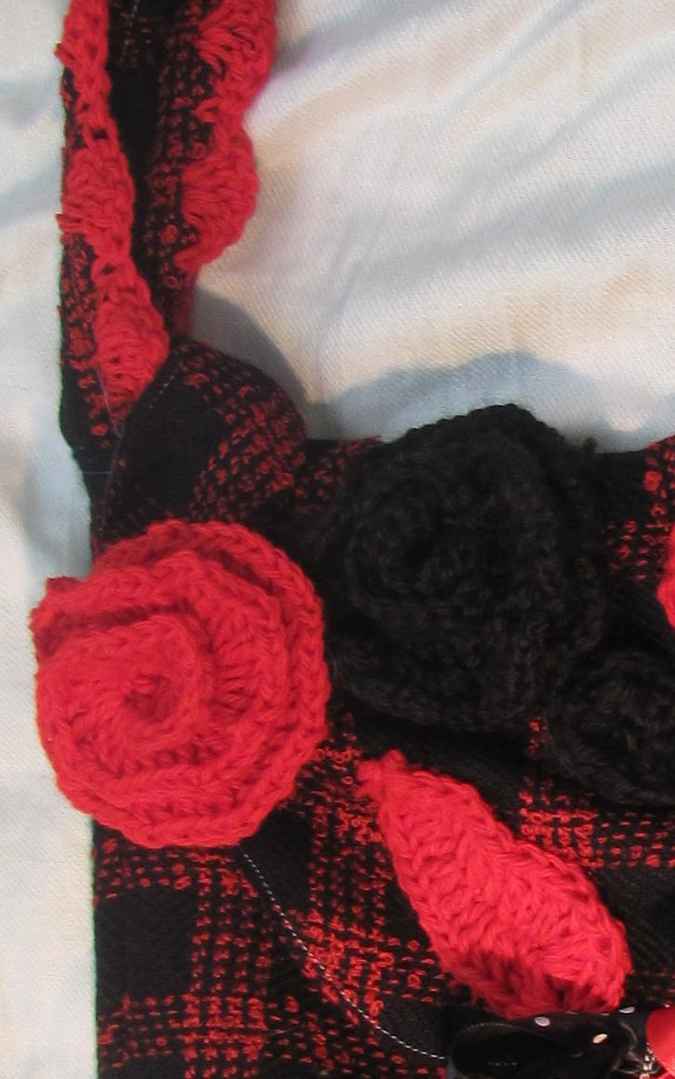 large image of art item: bag – checkered red black