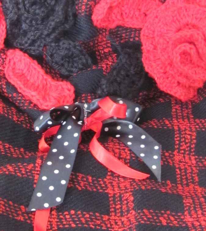 large image of art item: bag – checkered red black