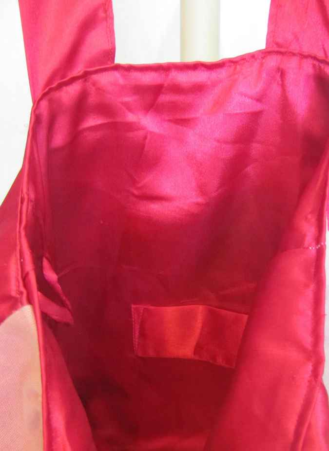 large image of art item: bag – crimson pink cream geometric spiral