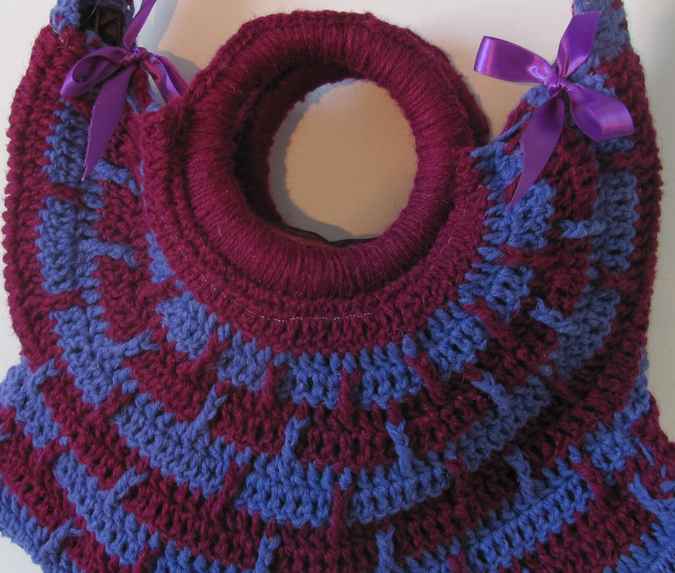 large image of art item: bag – crochet purple blue