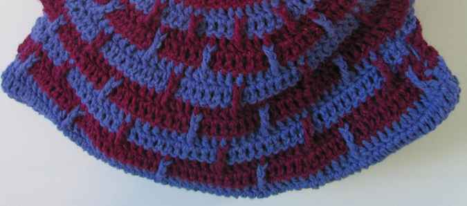 large image of art item: bag – crochet purple blue