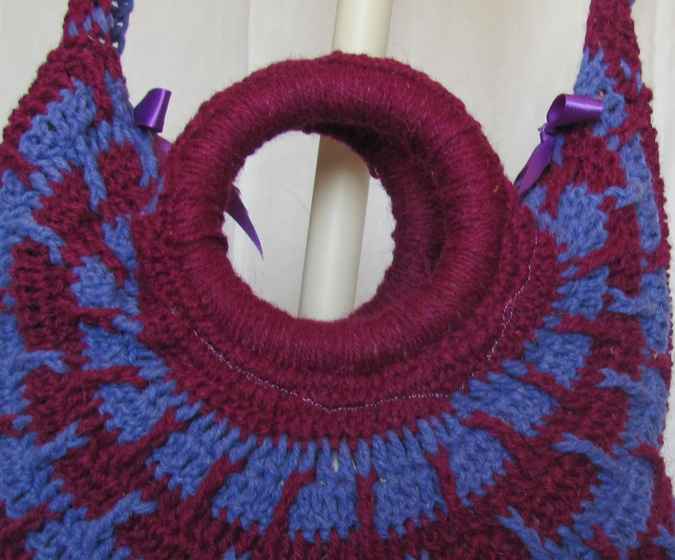 large image of art item: bag – crochet purple blue