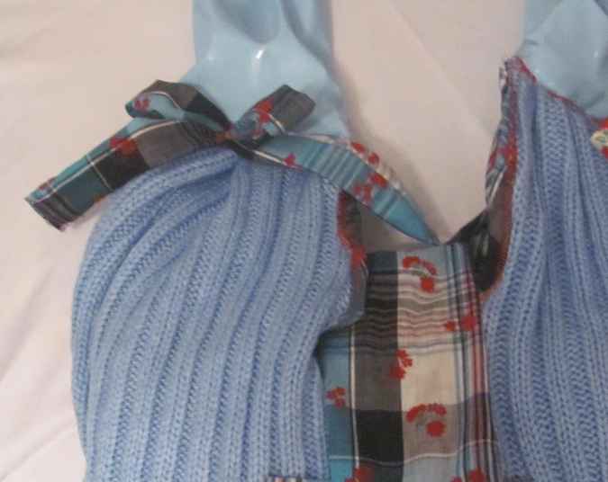 large image of art item: bag – cyan wool