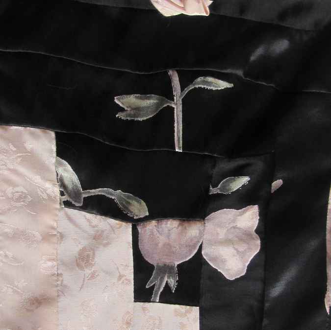large image of art item: bag – diagonal black and light pink