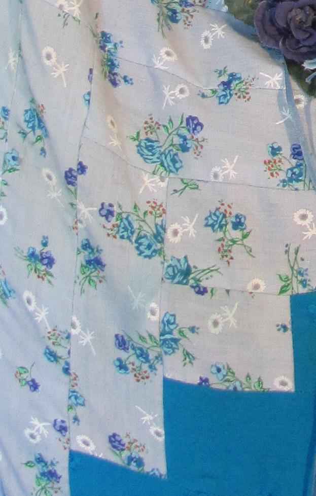 large image of art item: bag – diagonal turquoise white