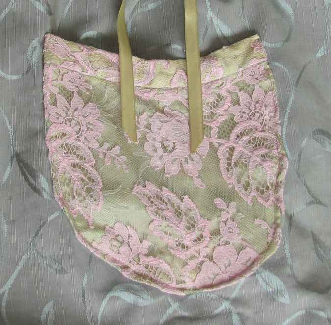 large image of art item: bag – gray pouch pink