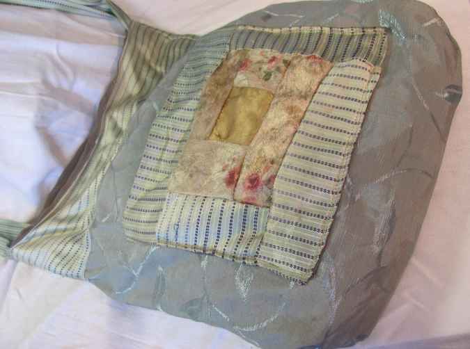 large image of art item: bag – gray pouch quilt