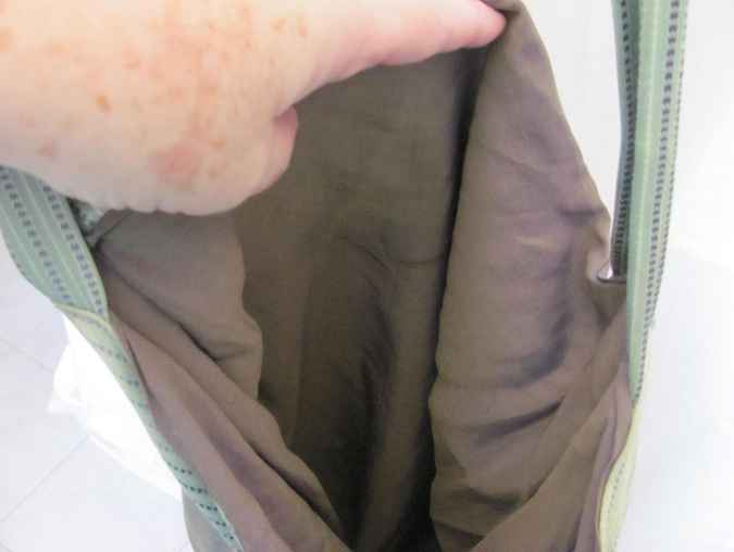 large image of art item: bag – gray pouch quilt