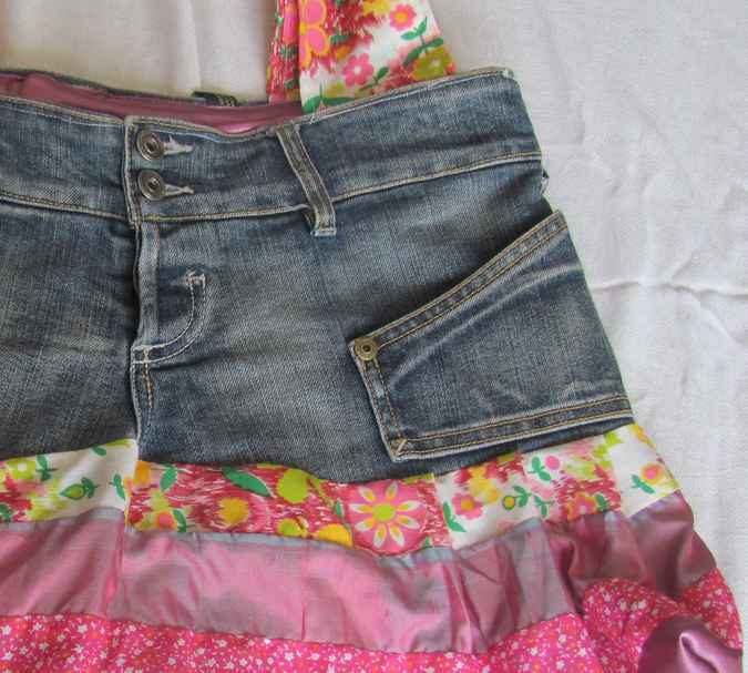 large image of art item: bag – jeans quilt halfhalf