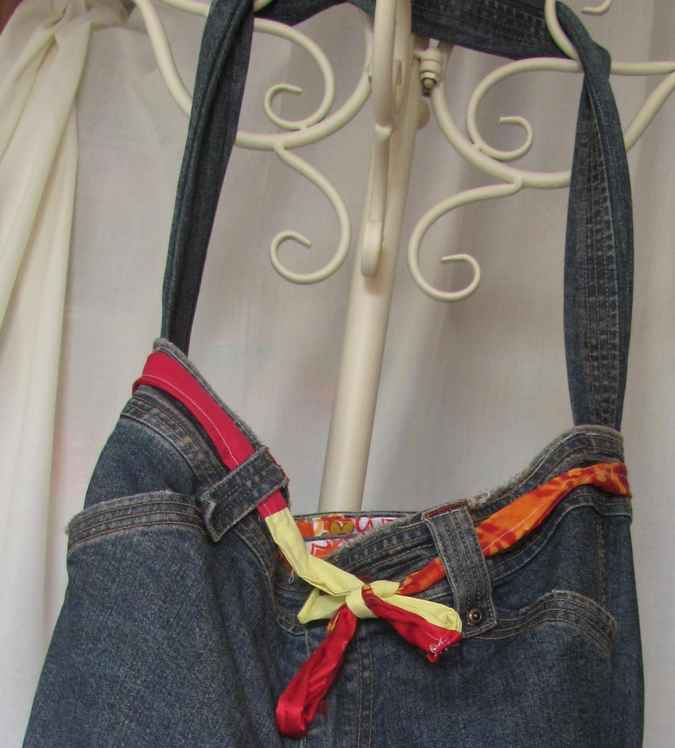 large image of art item: bag – jeans quiltstripes