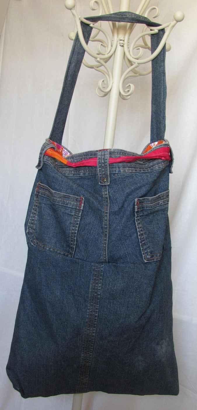 large image of art item: bag – jeans quiltstripes