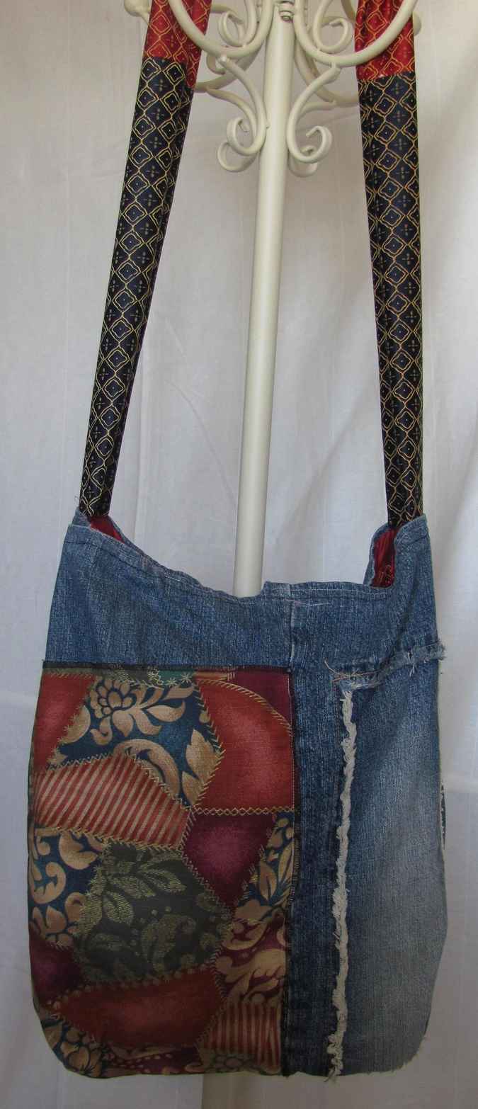 large image of art item: bag – jeans quiltwork