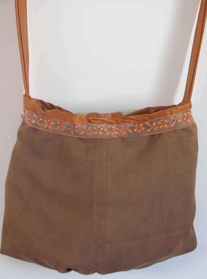 large image of art item: bag – leathery checkred crimson white button gold