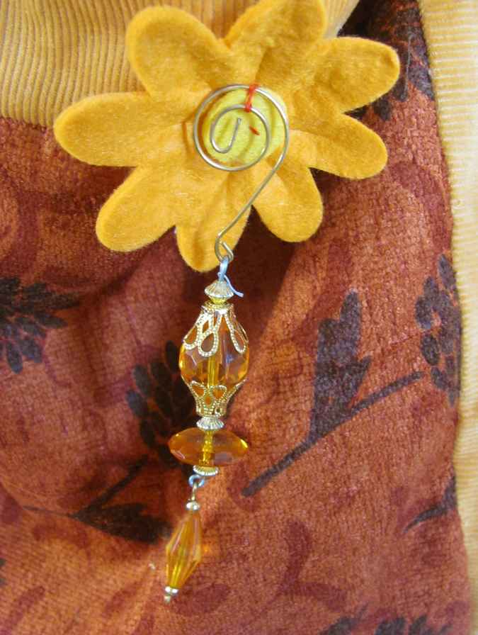 large image of art item: bag – orange with flower