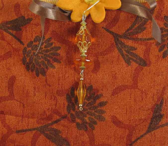 large image of art item: bag – orange with flower