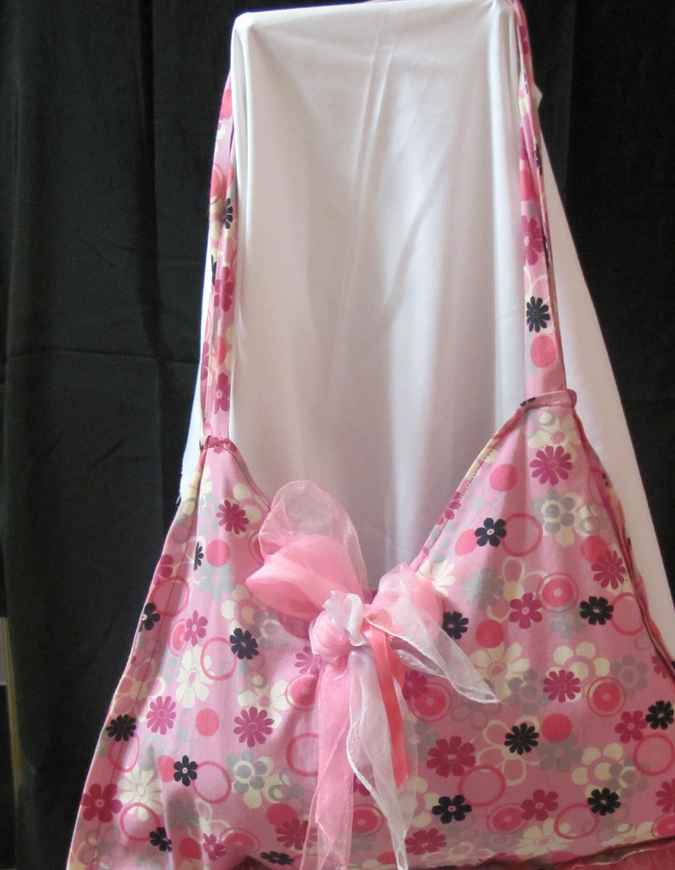 large image of art item: bag – pink with ribbons