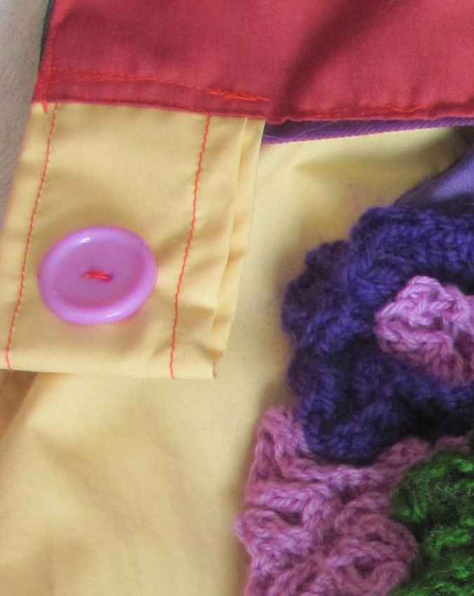 large image of art item: bag – punch banana crochet flowers