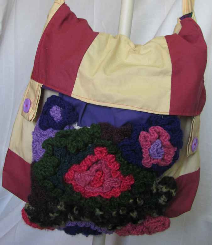 large image of art item: bag – punch banana crochet flowers