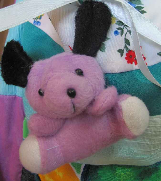 large image of art item: bag – quiltwork fuzzy bunny