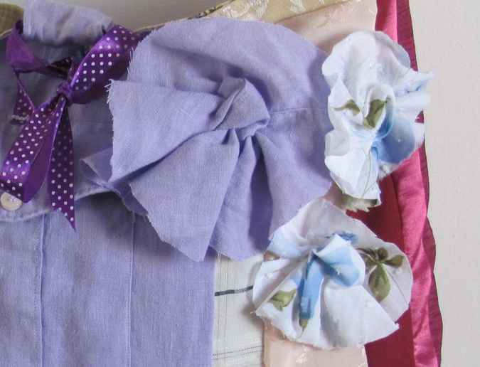 large image of art item: bag – quiltwork violet white crimson