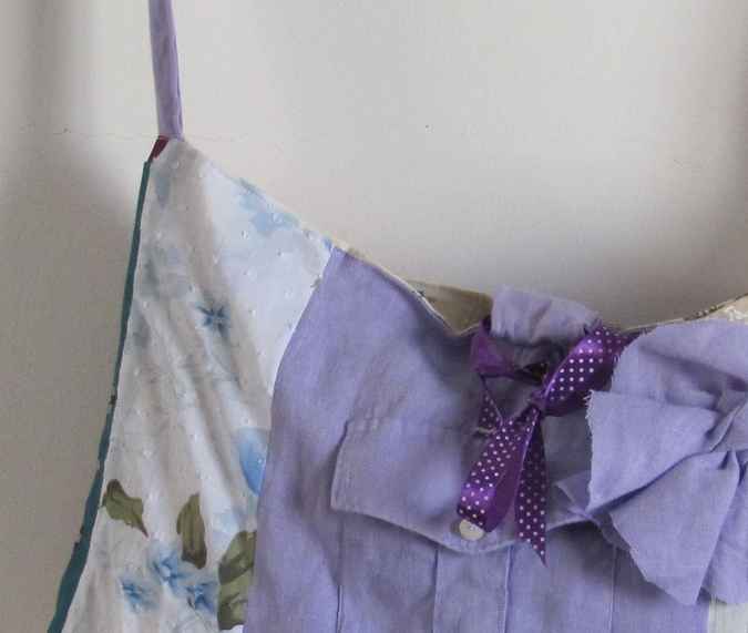 large image of art item: bag – quiltwork violet white crimson