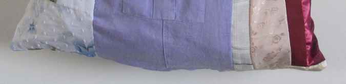 large image of art item: bag – quiltwork violet white crimson