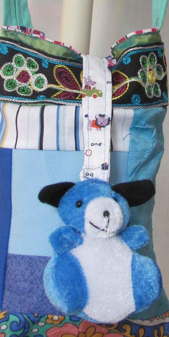 large image of art item: bag – teddy bear blue