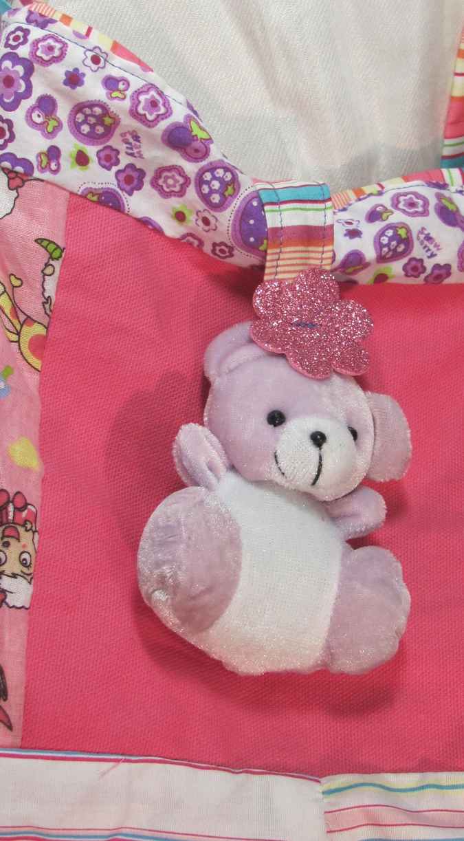 large image of art item: bag – teddy bear pink