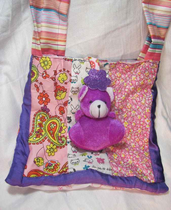 large image of art item: bag – teddy bear purple