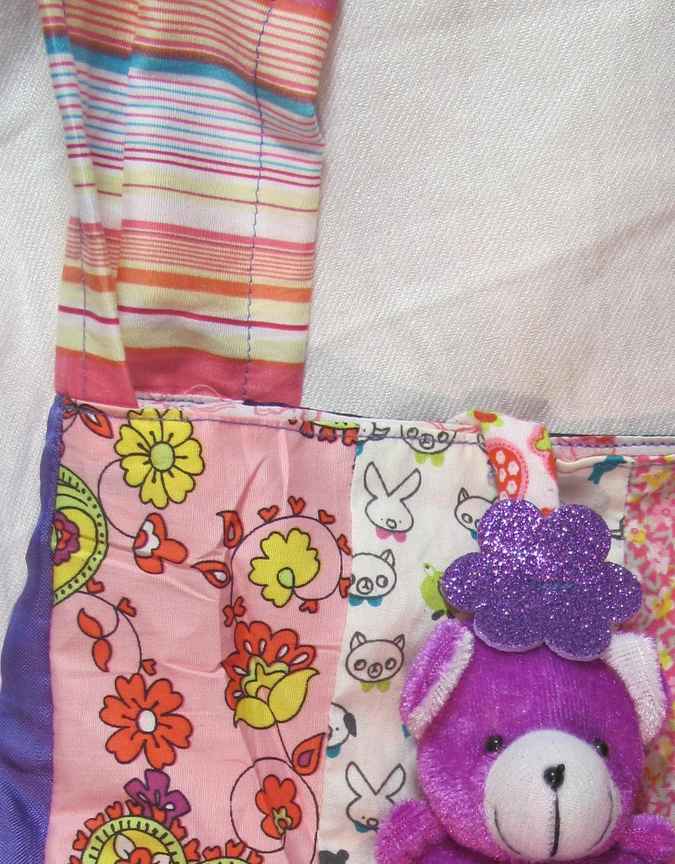large image of art item: bag – teddy bear purple