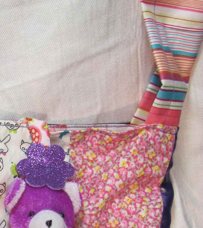 large image of art item: bag – teddy bear purple