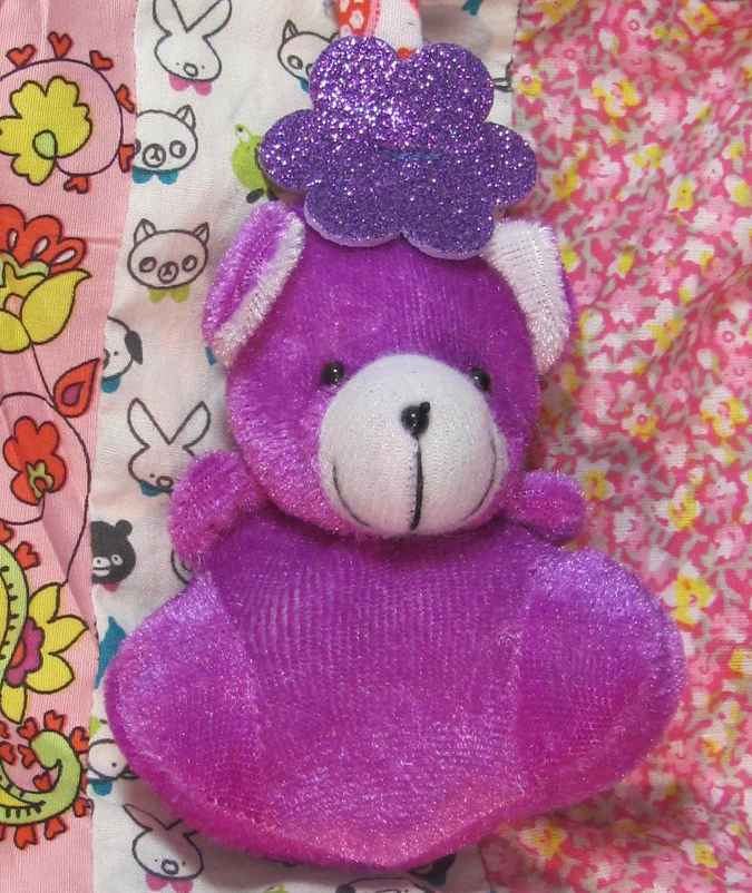 large image of art item: bag – teddy bear purple
