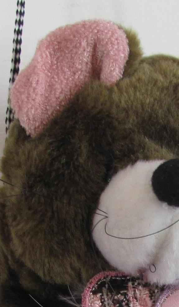 large image of art item: bag – teddy bear zipper brown