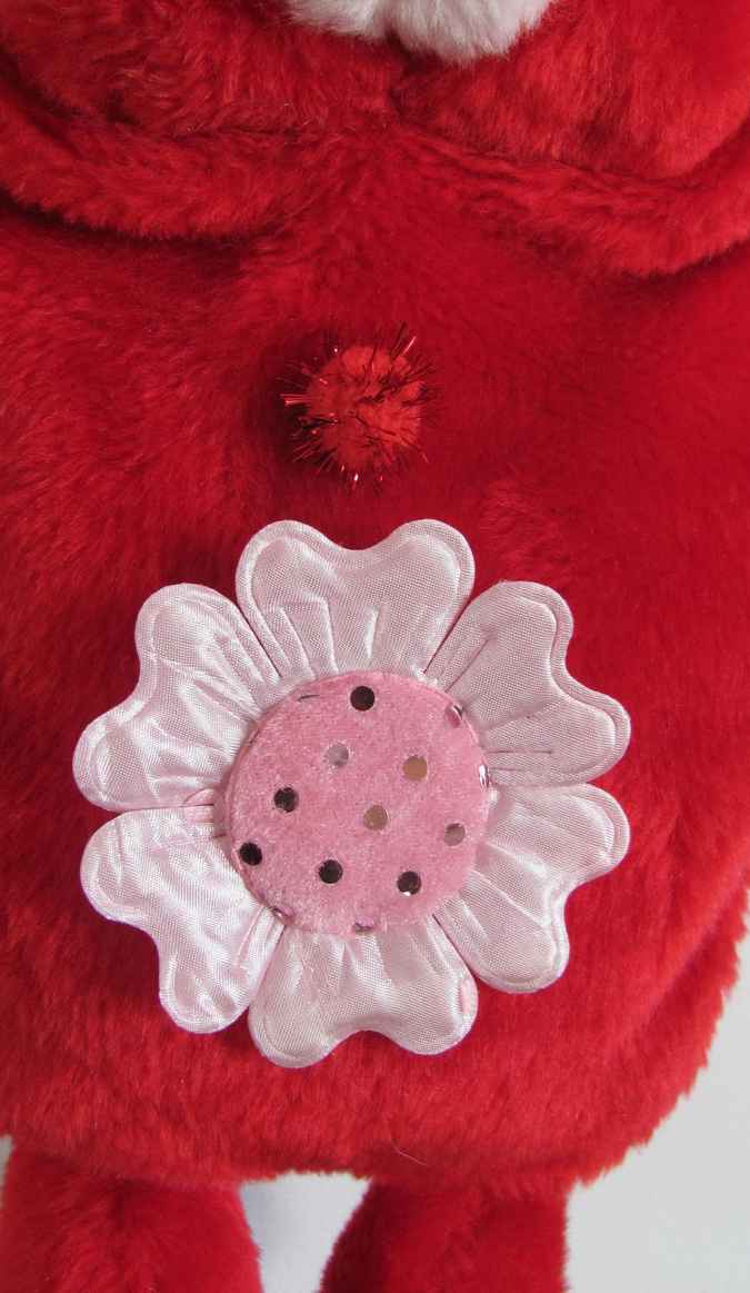 large image of art item: bag – teddy bear zipper red