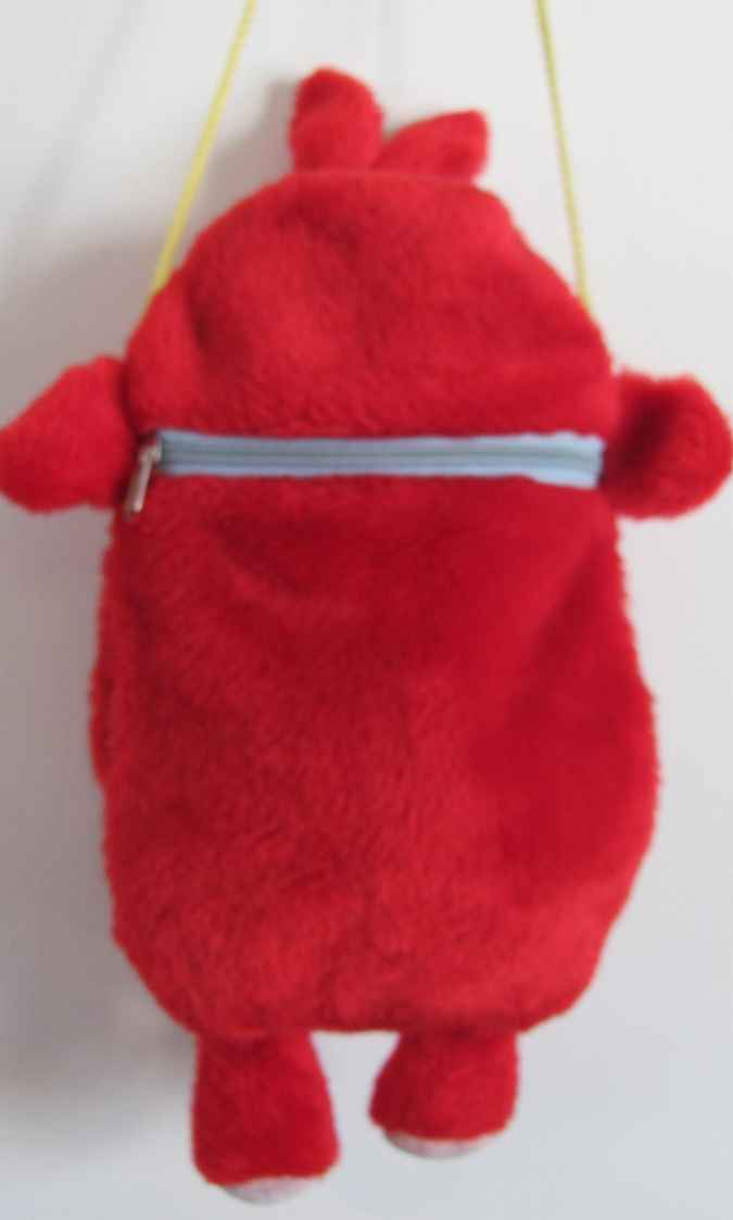 large image of art item: bag – teddy bear zipper red