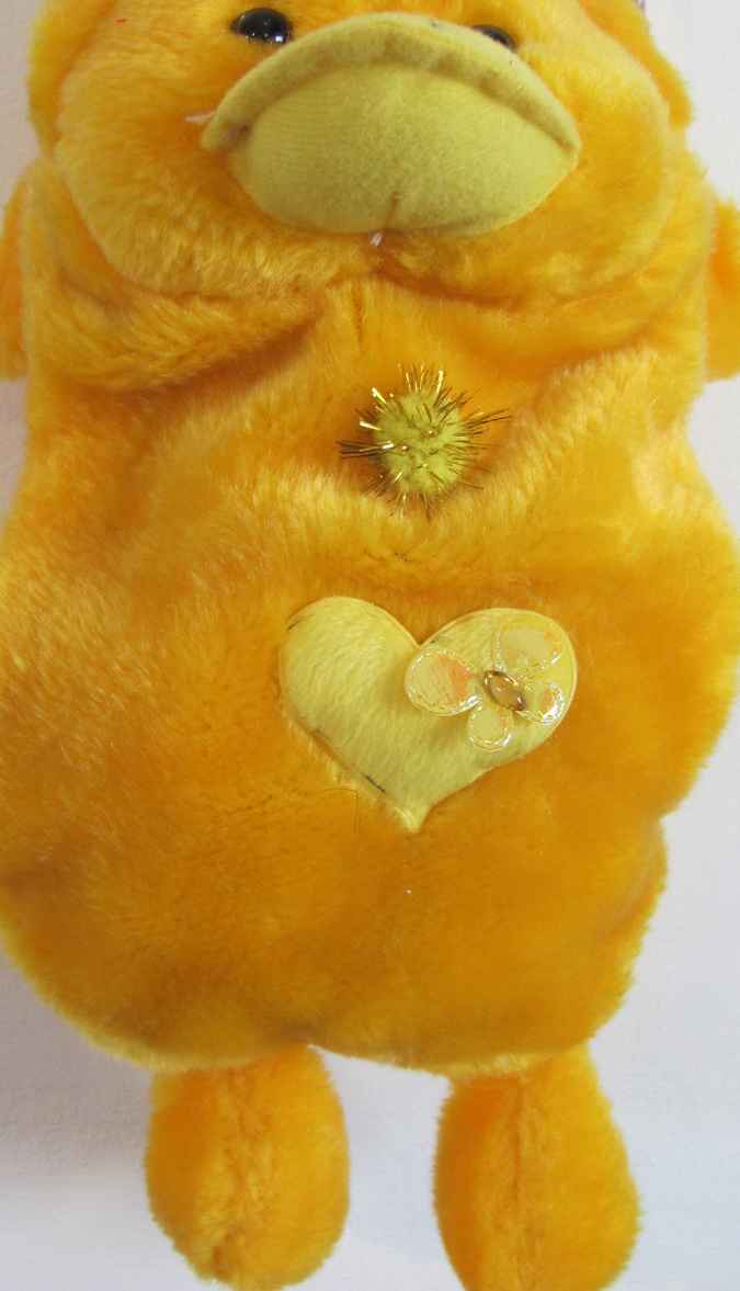 large image of art item: bag – teddy bear zipper yellow