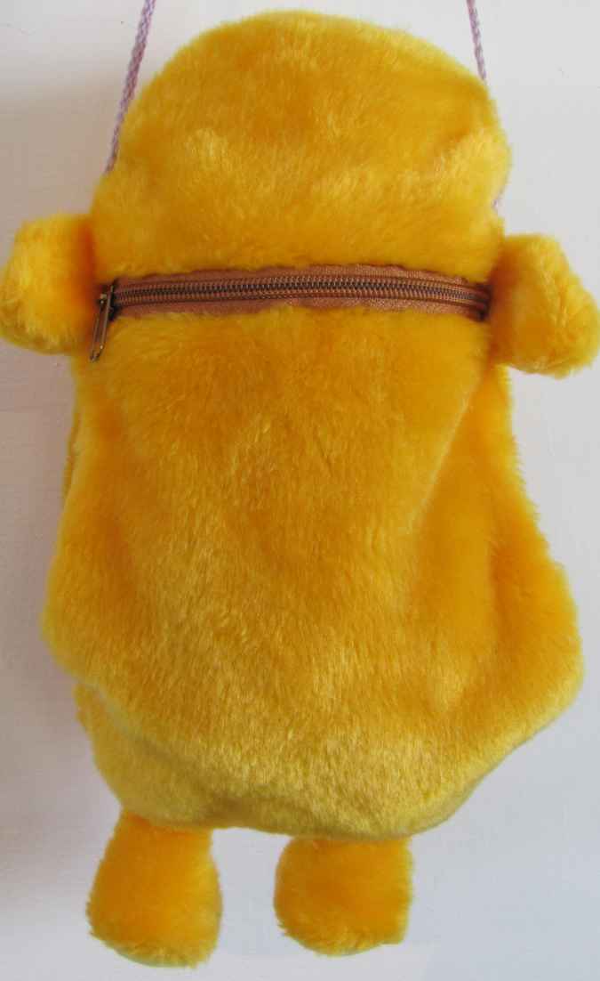large image of art item: bag – teddy bear zipper yellow