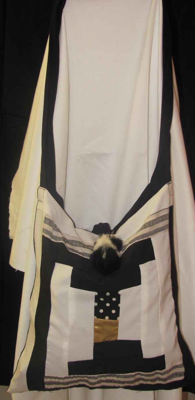 large image of art item: bag – white and black squares