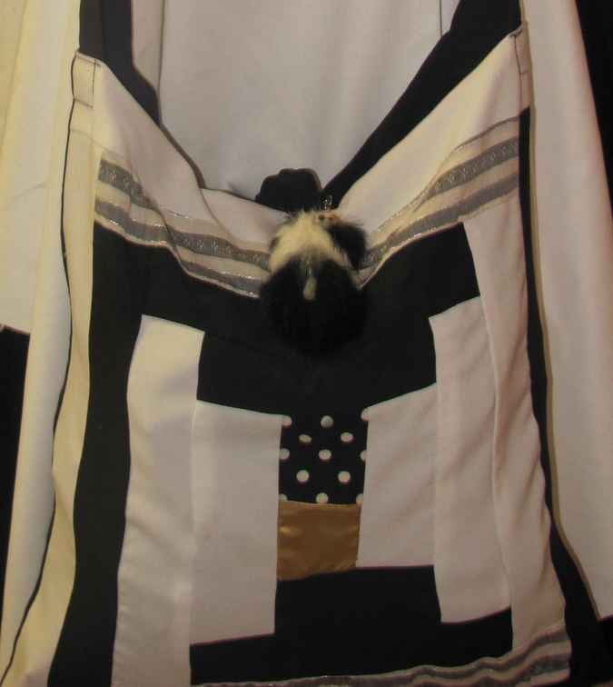 large image of art item: bag – white and black squares