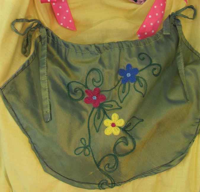 large image of art item: bag – yellow pouch green