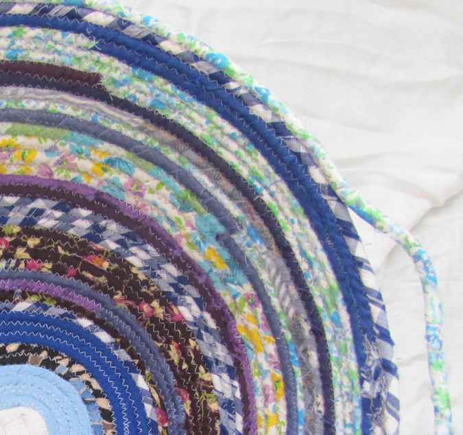 large image of art item: basket – blue white cyan