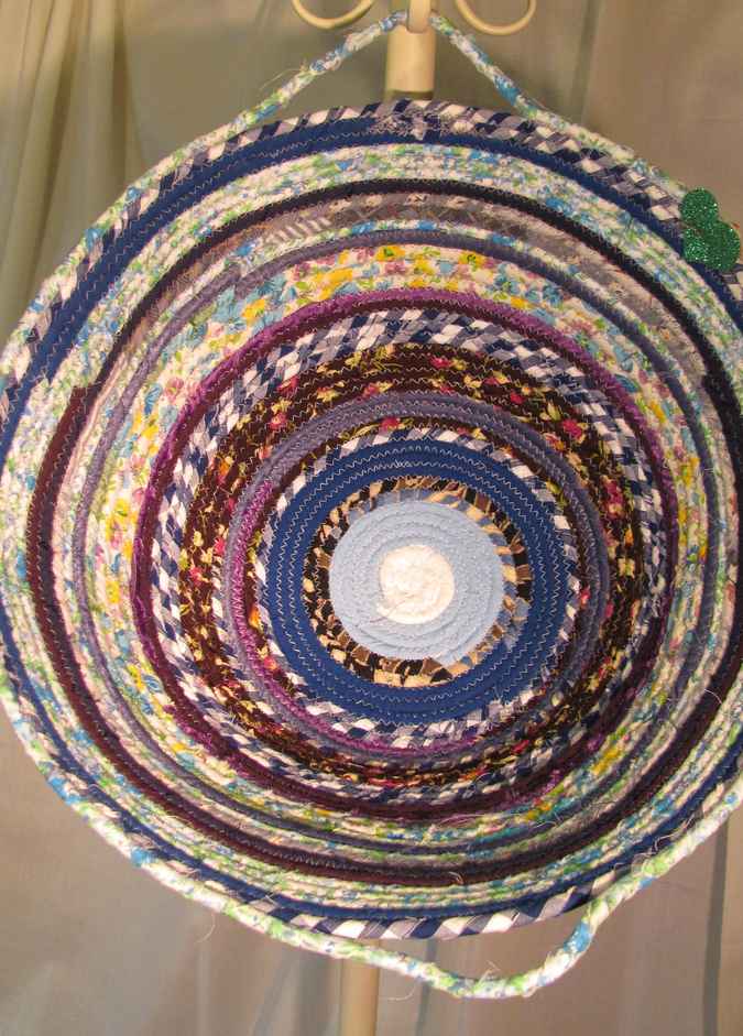 large image of art item: basket – blue white cyan