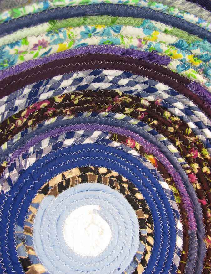 large image of art item: basket – blue white cyan